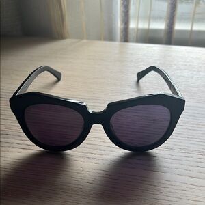 Karen Walker Black Cat-Eye Sunglasses